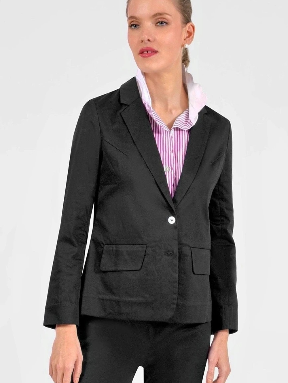 Gretchen Scott Dapper Daisy Jacket Black Blazer Size Large NWT